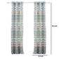 Kiev 84 Inch Window Curtains Microfiber Blue Southwest Design Grommets By Casagear Home BM293473