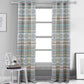 Kiev 84 Inch Window Curtains Microfiber Blue Southwest Design Grommets By Casagear Home BM293473