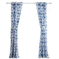 Riga 84 Inch Window Curtains Blue Seashells Print Microfiber Rod Pockets By Casagear Home BM293484