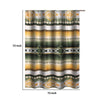 Jashua 72 Inch Shower Curtain Southwest Style Yellow Stripes Button Holes By Casagear Home BM293487