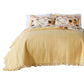 Kelsa 3 Piece Queen Quilt Set with 2 Pillow Shams and Cotton Fill Gold By Casagear Home BM293494