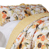 Kelsa 3 Piece Queen Quilt Set with 2 Pillow Shams and Cotton Fill Gold By Casagear Home BM293494