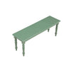 Irvin 48 Inch Modern Wood Dining Bench with Turned Legs Equestrian Green By Casagear Home BM293810