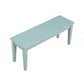 Bray 44 Inch Modern Rectangular Dining Bench Tapered Legs Teal Blue By Casagear Home BM293816