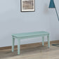 Bray 44 Inch Modern Rectangular Dining Bench Tapered Legs Teal Blue By Casagear Home BM293816