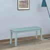 Bray 44 Inch Modern Rectangular Dining Bench Tapered Legs Teal Blue By Casagear Home BM293816