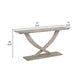 Kit 57 Inch Acacia Wood Console Table Cross Legs Gray By Casagear Home BM293819