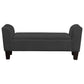 55 Inch Accent Storage Bench with Performance Velvet Upholstery Black By Casagear Home BM293900