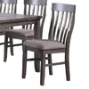 6 Piece Dining Set with Table 4 Chairs and Bench Wood Frame Gray Fabric By Casagear Home BM294277