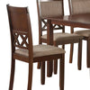 Natali 6 Piece Dining Set with Table 4 Chairs and Bench Foam Fill Brown By Casagear Home BM294279