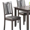 Modern 5 Piece Dining Set with Table 4 Chairs Cushioned Gray and Brown By Casagear Home BM294283