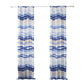 Oda 84 Inch Window Curtains Microfiber Polyester Blue Ocean Wave Print By Casagear Home BM294294