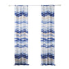 Oda 84 Inch Window Curtains Microfiber Polyester Blue Ocean Wave Print By Casagear Home BM294294