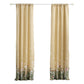 84 Inch Window Curtains Beige Microfiber Fabric Wildflower Print Design By Casagear Home BM294295