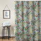 Eden 72 Inch Shower Curtain, Songbirds and Butterflies, Green Microfiber By Casagear Home