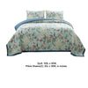 Eden 3 Piece King Quilt Set Peacock Print Green Microfiber By Casagear Home BM294315