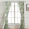 Eden 84 Inch WIndow Curtains Butterflies and Songbirds Green Microfiber By Casagear Home BM294316