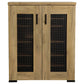 38 Inch Accent Cabinet Chest 5 Adjustable Shelf Units Golden Oak Brown By Casagear Home BM294804