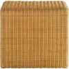 22 Inch Side End Table Woven Rattan Frame Waterfall Edges Square Surface By Casagear Home BM294823