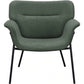 Leah 32 Inch Accent Chair Woven Fabric Upholstery Angled Metal Legs Ivy By Casagear Home BM294832