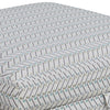 35 Inch Ottoman with Storage Upholstered Geometric Pattern Printed Fabric By Casagear Home BM294842