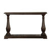 Aria 48 Inch Console Sofa Table Plank Top Turned Pedestal Base Brown By Casagear Home BM294843