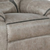 Jake 41 Inch Gliding Manual Recliner Pillowtop Taupe Brown Faux Leather By Casagear Home BM295085