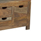 Dale 53 Inch Rustic Storage Coffee Table 6 Gliding Pull Out Drawers Brown By Casagear Home BM295089