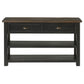 Fiya 50 Inch Coastal Sofa Console Table 2 Drawers 2 Shelves Brown Black By Casagear Home BM295418