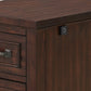 Eloise 23 Inch 2 Drawer File Cabinet with Fingerprint Biometric Lock Brown By Casagear Home BM295422