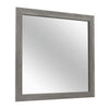 Adia 40 Inch Modern Accent Mirror Sleek Textured Frame Rustic Gray Veneer By Casagear Home BM295534