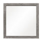 Adia 40 Inch Modern Accent Mirror, Sleek Textured Frame, Rustic Gray Veneer By Casagear Home