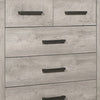 Deena 49 Inch 6 Drawer Tall Dresser Chest with Metal Handles Light Gray By Casagear Home BM295549