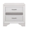 Ani 26 Inch Modern 2 Drawer Nightstand Hidden Jewelry Drawer White Frame By Casagear Home BM295558