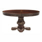 Ellie 60-76 Inch Round Extending Dining Table Pedestal Base Cherry Brown By Casagear Home BM295809