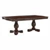 Ellie 86-114 Inch Rectangular Dining Table, Double Pedestals, Cherry Brown By Casagear Home