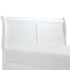 Gage Traditional California King Size Sleigh Bed Wood Frame Crisp White By Casagear Home BM295812