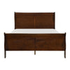 Gage Traditional Queen Sleigh Bed Wood Frame Rich Brown Cherry Finish By Casagear Home BM295816