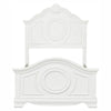 Lilya Traditional Twin Size Bed Bead Molding and Shell Motif Crisp White By Casagear Home BM295824