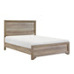 Contemporary Queen Bed, Rustic 
Wood Panel Headboard, Natural Brown Finish By Casagear Home