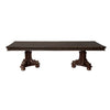 Finn 84-112 Inch Traditional Extendable Dining Table Dual Pedestal Brown By Casagear Home BM295847