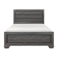 Erin Contemporary Full Bed Embossed Faux Wood Veneer Smooth Gray Finish By Casagear Home BM295850