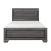 Erin Contemporary Full Bed Embossed Faux Wood Veneer Smooth Gray Finish By Casagear Home BM295850