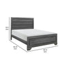 Erin Contemporary Full Bed Embossed Faux Wood Veneer Smooth Gray Finish By Casagear Home BM295850