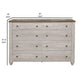 Liam 61 Inch Rustic Large Wood Dresser 2 Drawers Antique White and Brown By Casagear Home BM295888