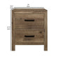 Zane 28 inch Transitional Nightstand 2 Drawers Weathered Pine Veneer By Casagear Home BM295893