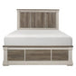 Caro Classic Queen Bed Minimalist Design Two Toned Weathered Gray White By Casagear Home BM295900