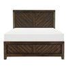 Bitsy Modern Queen Bed Angled Plank Design Tapered Legs Espresso Finish By Casagear Home BM295942