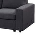 Abe 68 Inch Modern 2 Seater Loveseat Dark Gray Linen Black Wood Legs By Casagear Home BM296008