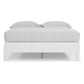 Lass Queen Size Bed Platform Style Modern Low Profile Frame Clean White By Casagear Home BM296567